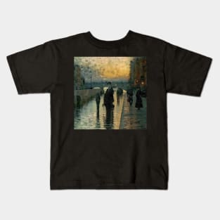 Impressionistic Street Scene: Inspired by Van Gogh Kids T-Shirt